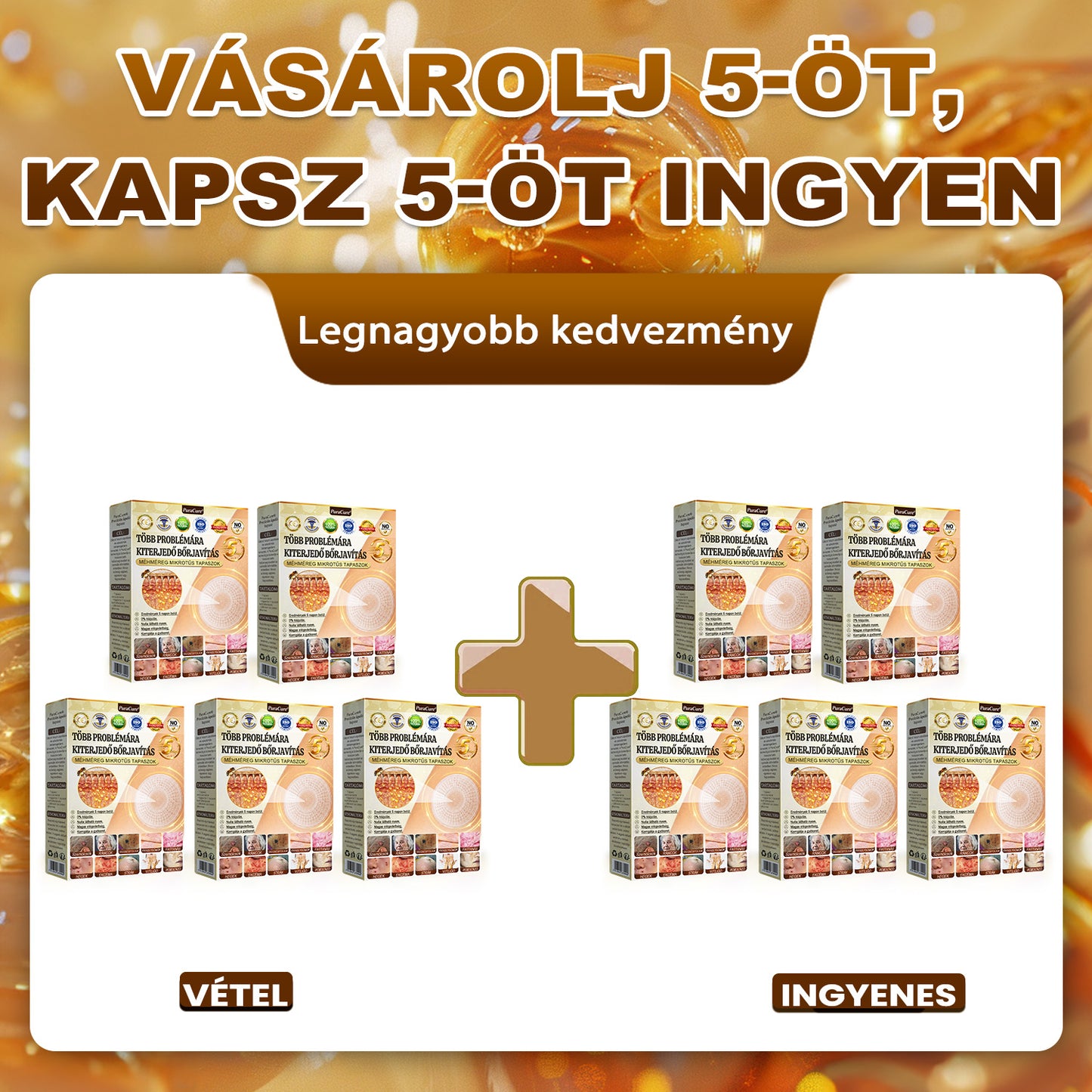 ✨PuraCure® TÖBBFÉLE BŐRPROBLÉMÁRA HATÓ MÉHMÉREG MIKROTŰS BŐRREGENERÁLÓ TAPASZOK
