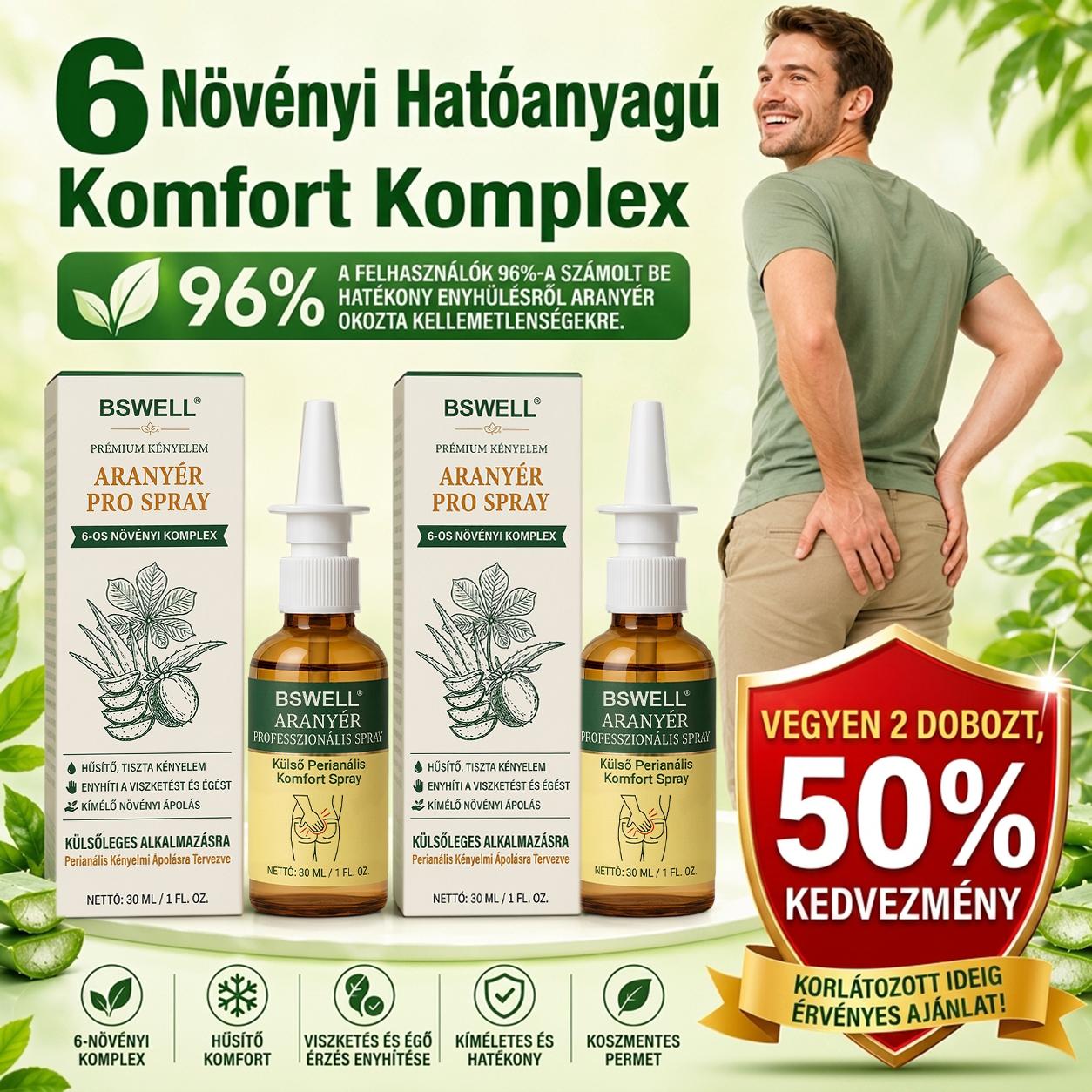 BSWELL® Fejlett Komfort Aranyér PRO Spray