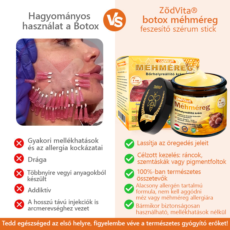 📦 Bőrgyógyász ajánlása ✨ ZödVita® Méhméreg Bőr Helyreállító Krém 🔥 Magyar fejlesztés, magyarországi gyártás és szállítás