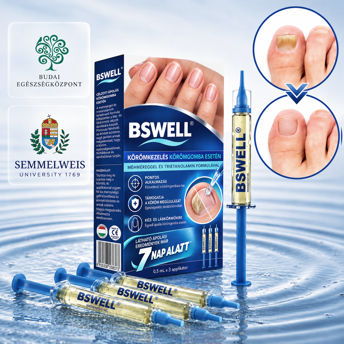 🩹🇭🇺 BSWELL® Gomba‑mentes méhméreg körömkezelés 💅🦶