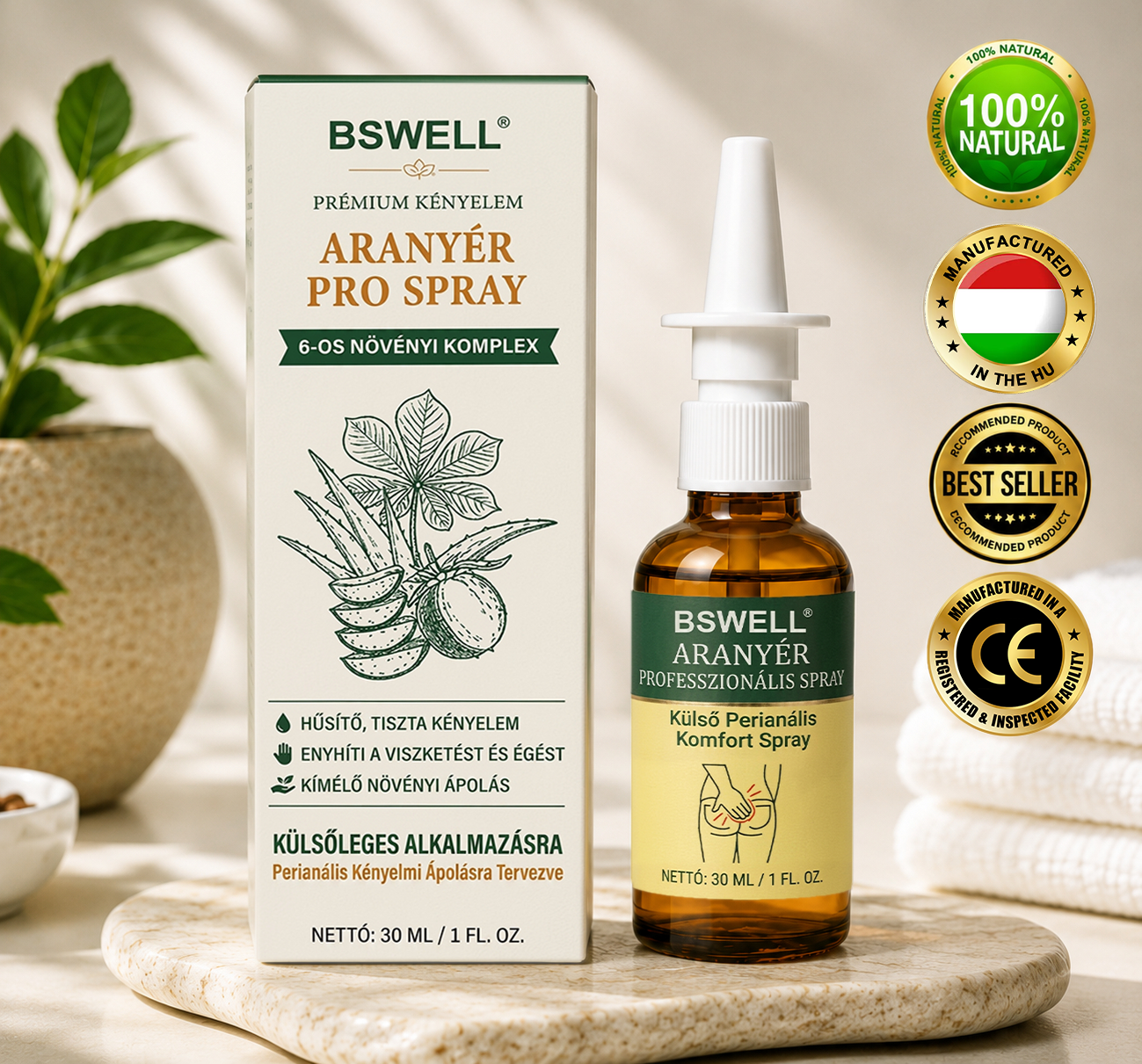 BSWELL® Fejlett Komfort Aranyér PRO Spray