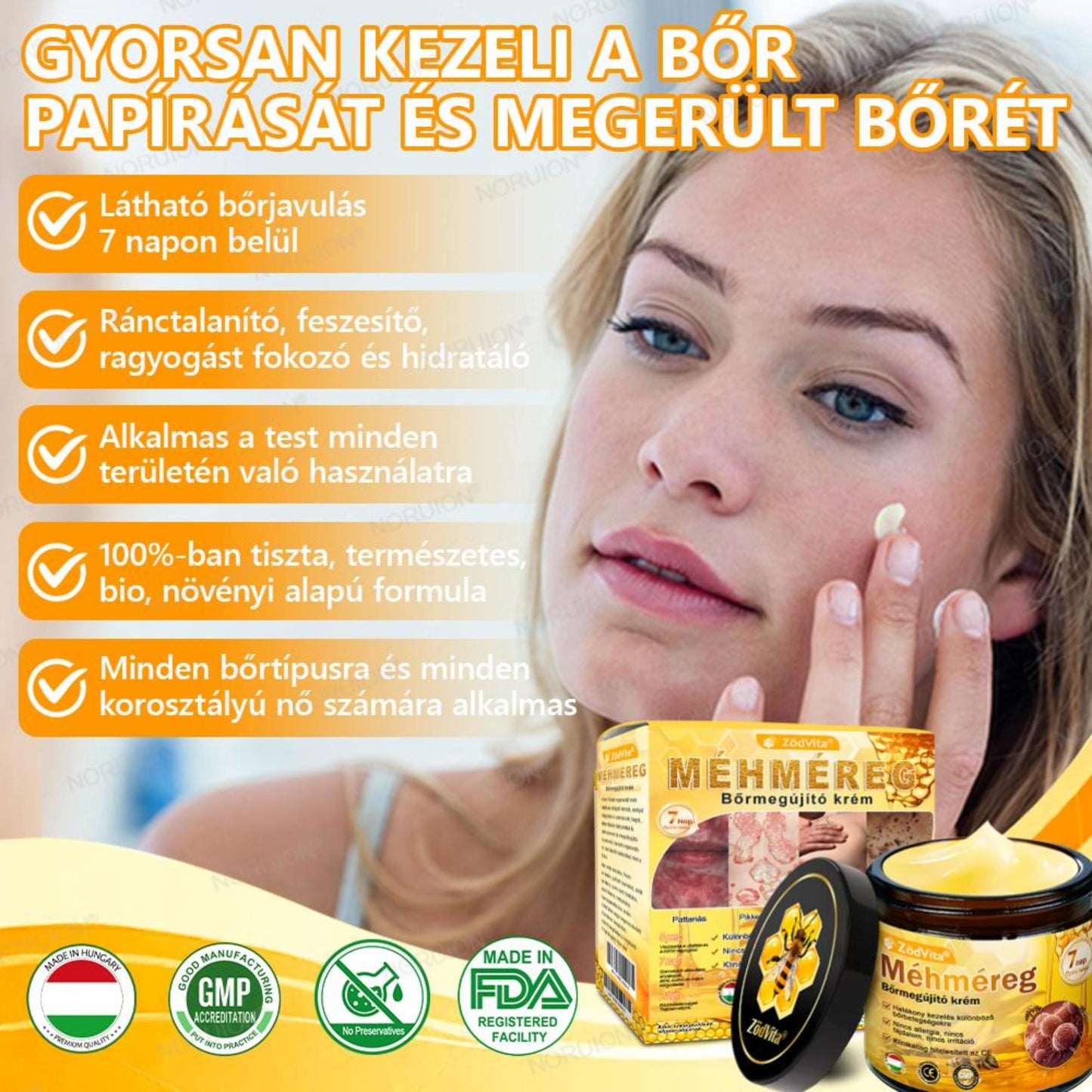 📦 Bőrgyógyász ajánlása ✨ ZödVita® Méhméreg Bőr Helyreállító Krém 🔥 Magyar fejlesztés, magyarországi gyártás és szállítás