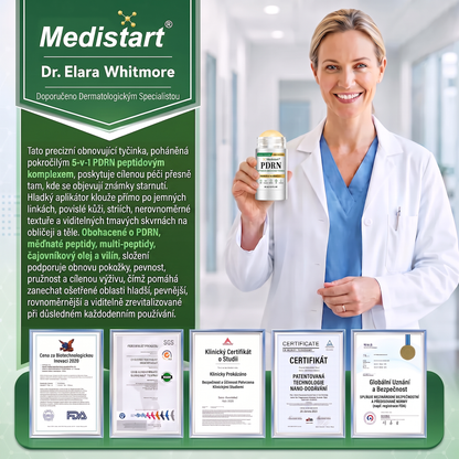 cz) Medistart® ☘️☘️ PDRN Tyčinka proti stárnutí pleti a pro cílenou obnovu skvrn （Pomáhá vyhlazovat vrásky, podporuje pevnější vzhled pleti a zlepšuje vzhled viditelných skvrn）