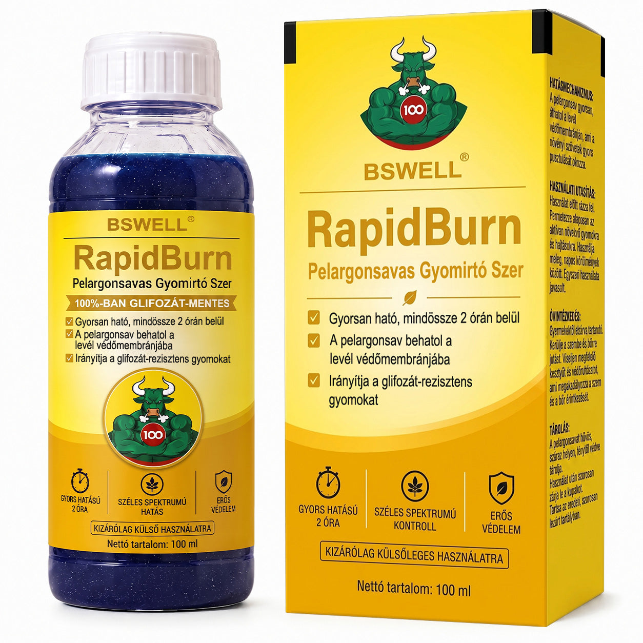 [Hivatalos Üzlet] BSWELL® RapidBurn Pelargonsav Gyomirtó Szer