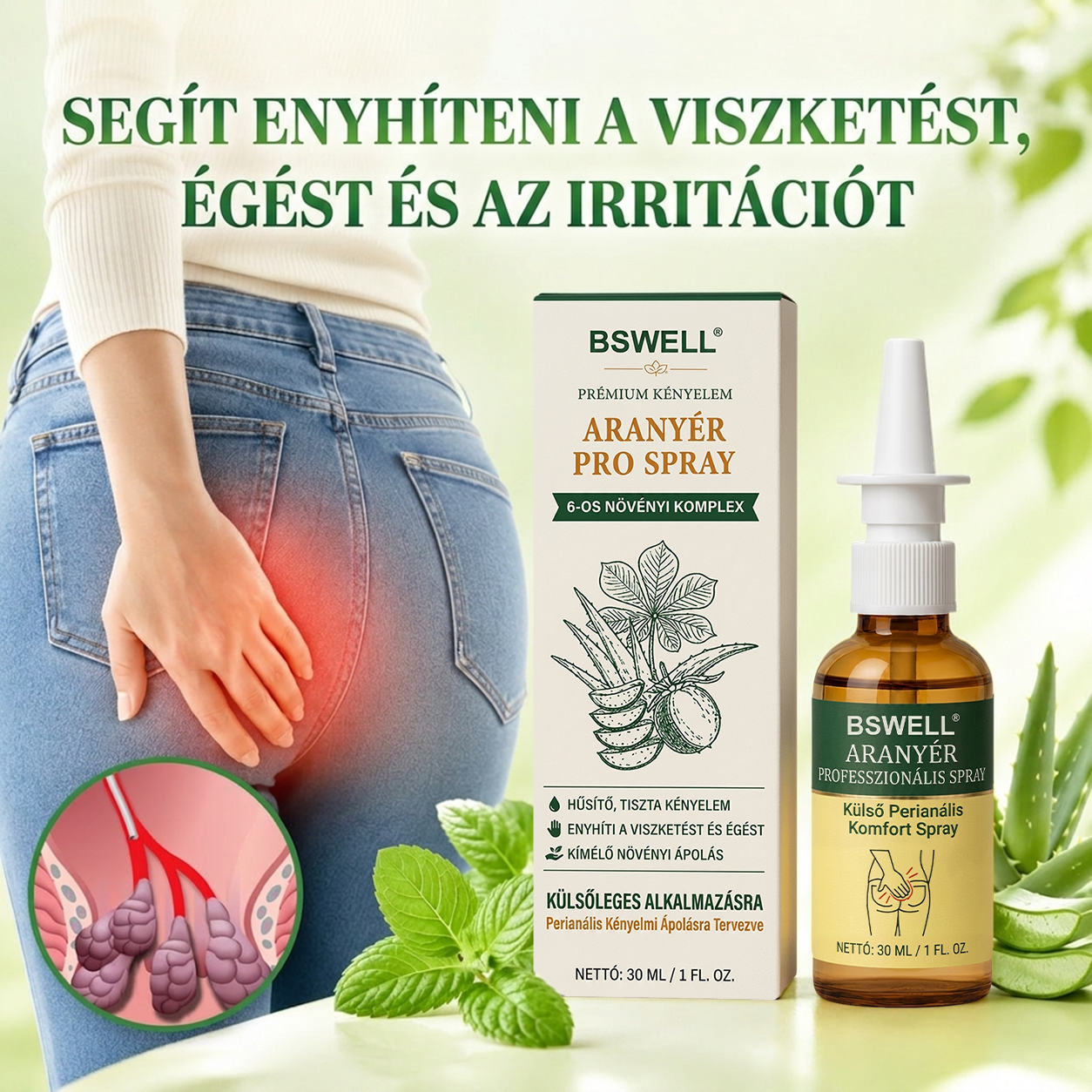 BSWELL® Fejlett Komfort Aranyér PRO Spray