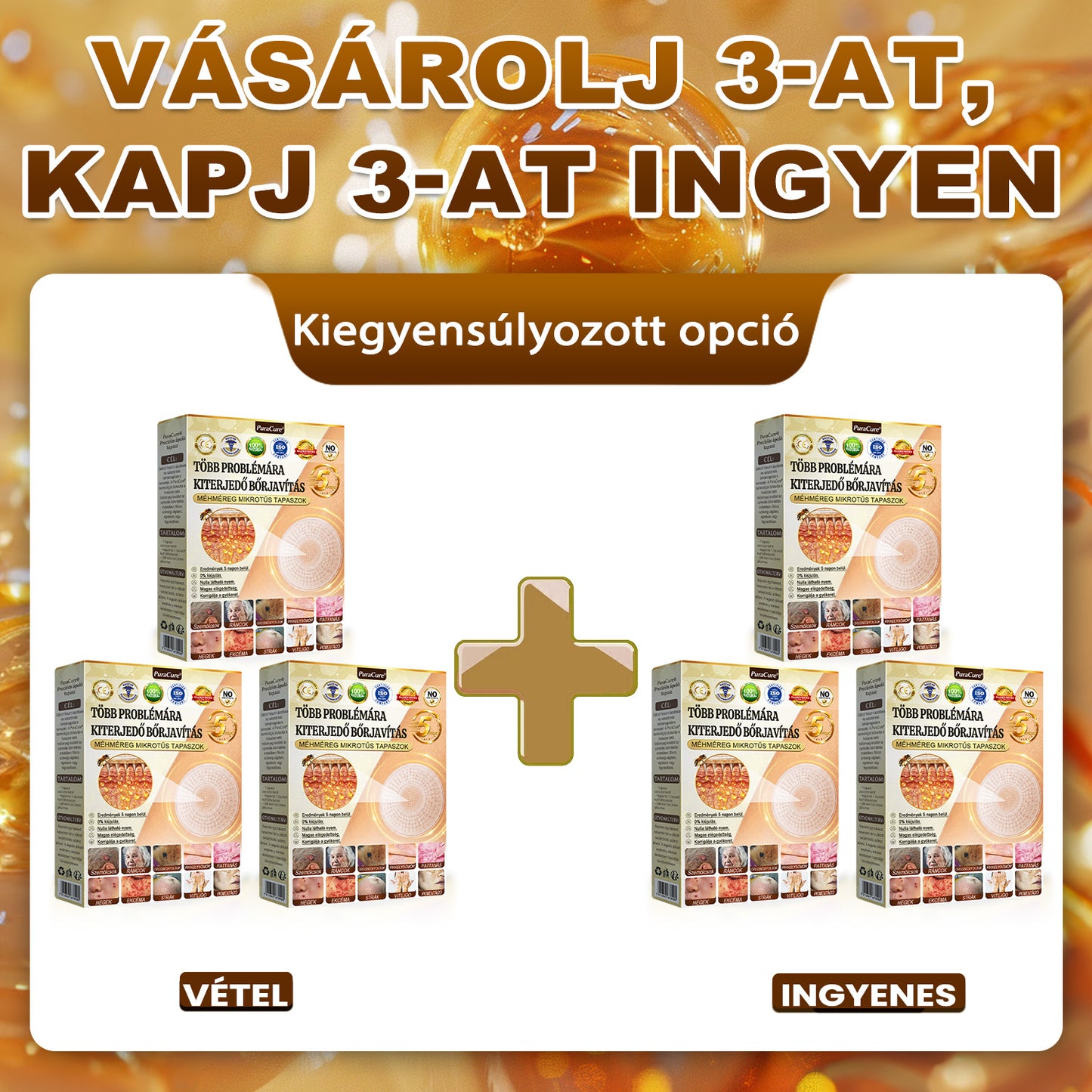 ✨PuraCure® TÖBBFÉLE BŐRPROBLÉMÁRA HATÓ MÉHMÉREG MIKROTŰS BŐRREGENERÁLÓ TAPASZOK