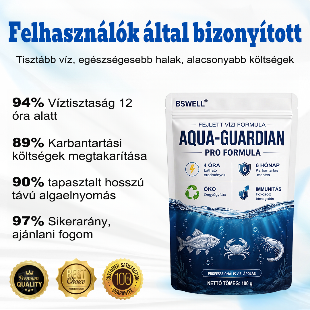 BSWELL® Aqua-Guardian Professzionális formula – Hatékony algamentesítés és kristálytiszta tó rövid idő alatt!