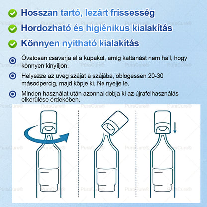 🦷PuraCure® többhatású fog- és ínyregeneráló szájvíz | Kollagén × posztbiotikumok × β-glükanáz