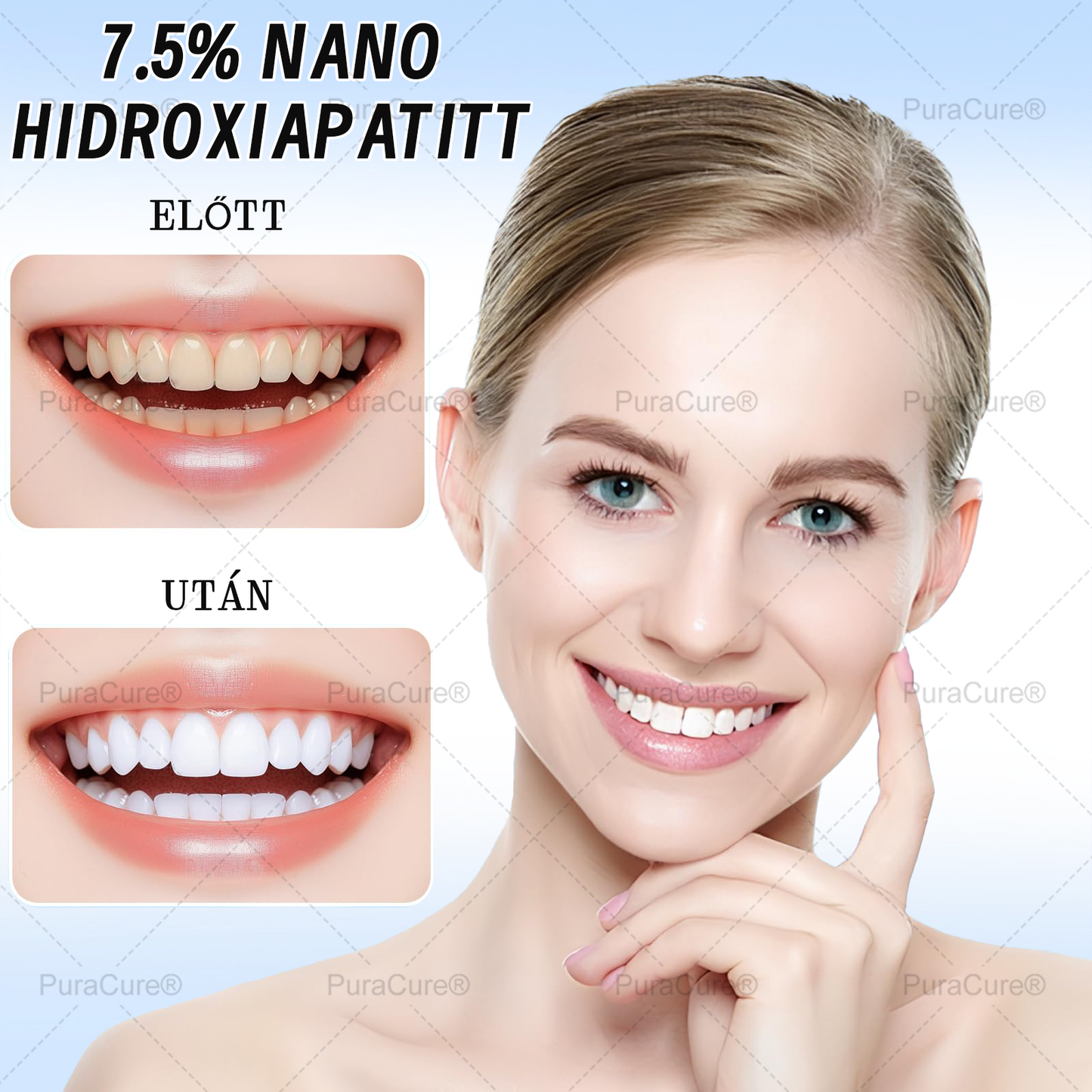 7,5% Nano-Hidroxiapatit Zománcjavító Fogkrém – Fluoridmentes Remineralizáló Formula, Csökkenti a Fogérzékenységet, Segít Megelőzni a Fogszuvasodást, 16 Órás Friss Lehelet – Minden Korosztály Számára