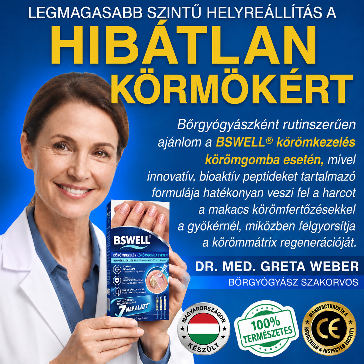🩹🇭🇺 BSWELL® Gomba‑mentes méhméreg körömkezelés 💅🦶