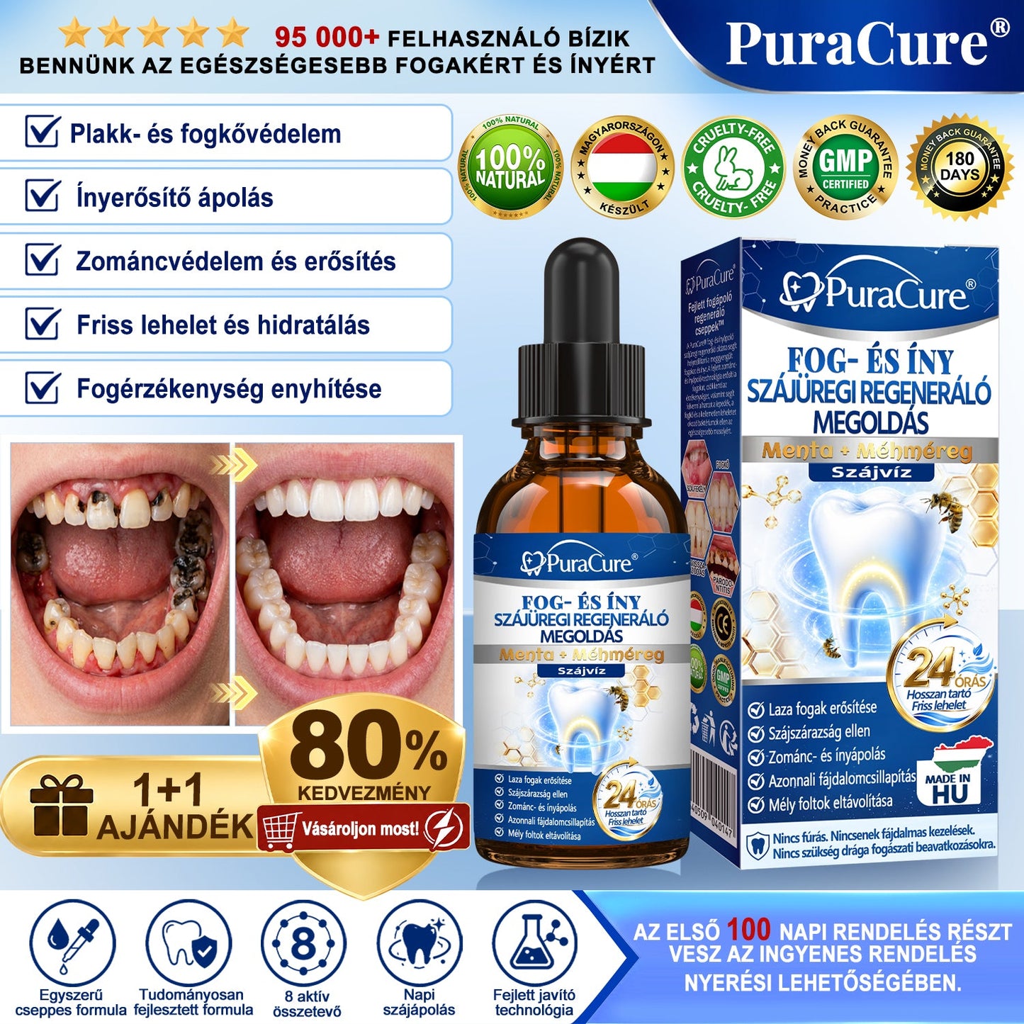 🦷𝐇𝐢𝐯𝐚𝐭𝐚𝐥𝐨𝐬 Á𝐫𝐮𝐡á𝐳 | 𝐏𝐮𝐫𝐚𝐂𝐮𝐫𝐞® 𝐅𝐨𝐠- é𝐬 Í𝐧𝐲 𝐒𝐳á𝐣ü𝐫𝐞𝐠𝐢 𝐑𝐞𝐠𝐞𝐧𝐞𝐫á𝐥ó 𝐎𝐥𝐝𝐚𝐭 | 𝐌é𝐡𝐦é𝐫𝐞𝐠-𝐩𝐞𝐩𝐭𝐢𝐝𝐞𝐤 × 𝐊𝐨𝐥𝐥𝐚𝐠é𝐧 × 𝐏𝐨𝐬𝐳𝐭𝐛𝐢𝐨𝐭𝐢𝐤𝐮𝐦𝐨𝐤 × 𝐁é𝐭𝐚-𝐠𝐥ü𝐤𝐚𝐧á𝐳 𝐞𝐫𝐞𝐣é𝐯𝐞𝐥 𝐚 𝐥𝐞𝐩𝐞𝐝é𝐤, 𝐟𝐨𝐠𝐤ő, 𝐟𝐨𝐠𝐟á𝐣á𝐬, 𝐫𝐨𝐬𝐬𝐳 𝐥𝐞𝐡𝐞𝐥𝐞𝐭 é𝐬 𝐠𝐲𝐞𝐧𝐠𝐞 𝐟𝐨𝐠𝐚𝐤 𝐞𝐥𝐥𝐞𝐧