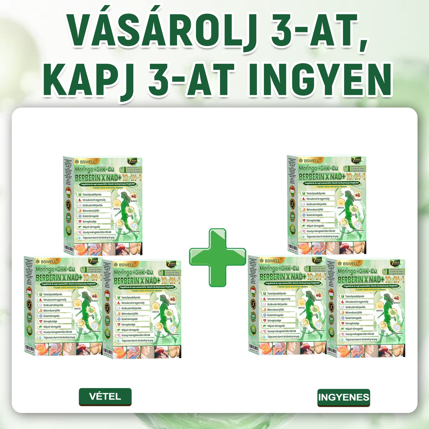 Hivatalos Áruház | Újdonság! 🍀 BSWELL® Moringa × Berberin × NAD+ 10 az 1-ben Nano Mikrotűs Tapasz (Naponta egyszer, látható változások 7 nap után) Berberin + Moringa Formula ✅ Elhízás, megereszkedett bőr, cukorbetegség, alvási apnoé, ízületi problémák