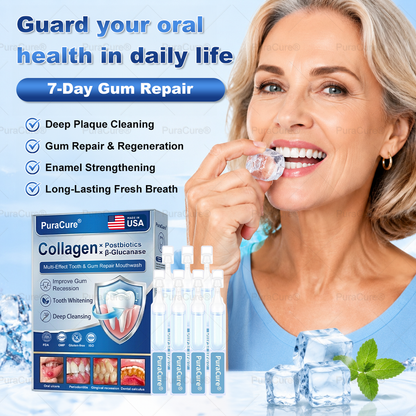 🦷PuraCure® Multi-Action Tooth & Gum Repair Mouthwash  | Collagen × Postbiotics × β-Glucanase
