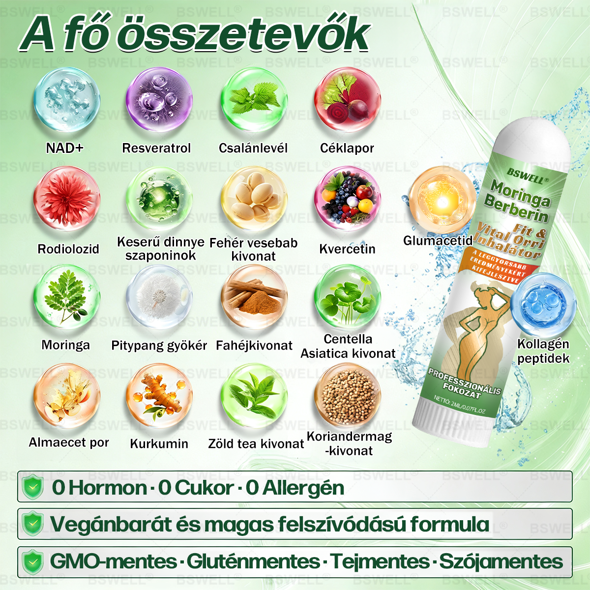 Hivatalos Bolt hu | 𝑩𝑺𝑾𝑬𝑳𝑳® Moringa x Berberine Fit & Vital Nasalis Inhalátor – (látható változások 7 napon belül) Berberine + Moringa Formula elhízás, laza bőr, cukorbetegség, alvási apnoe, ízületi problémák és mások számára
