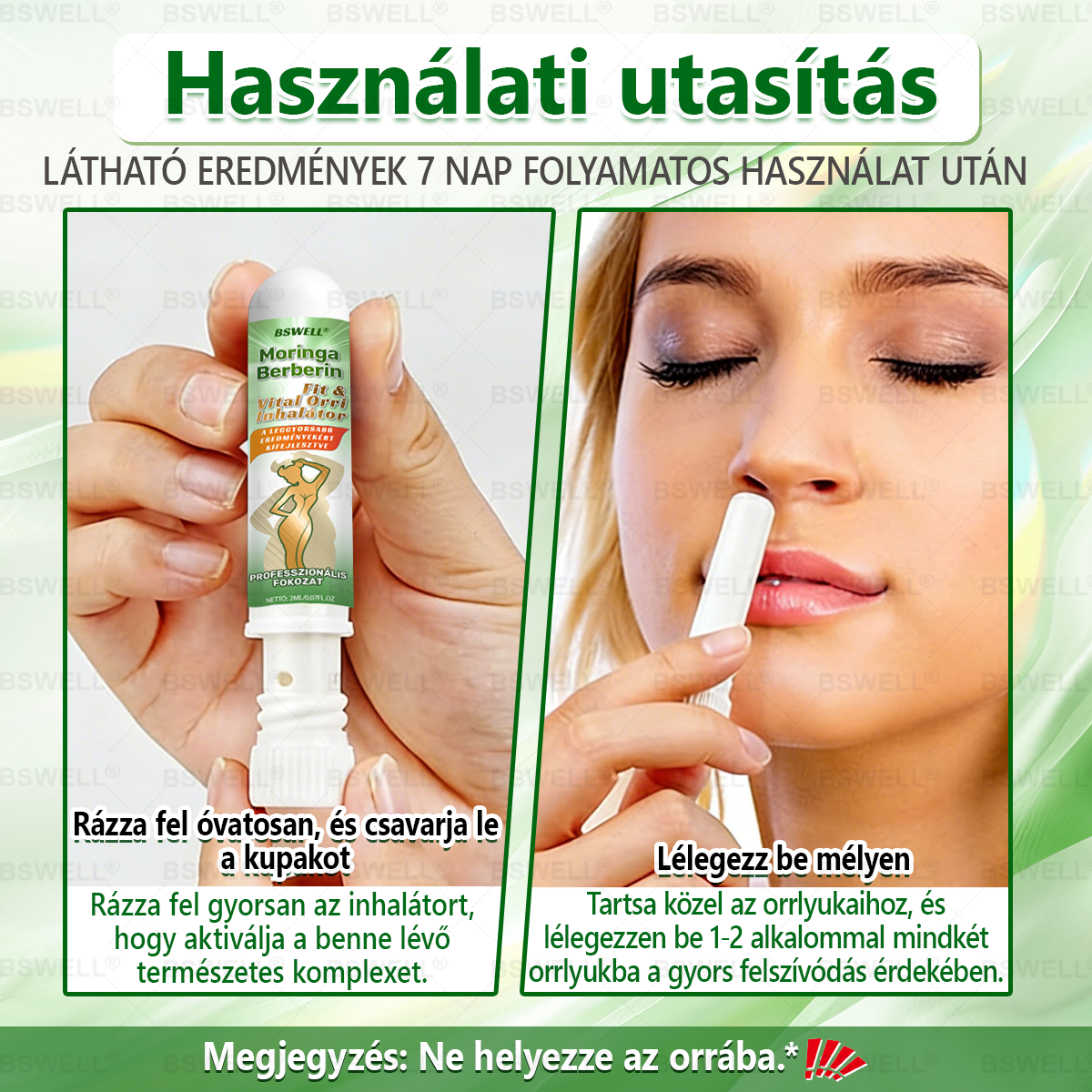 Hivatalos Bolt hu | 𝑩𝑺𝑾𝑬𝑳𝑳® Moringa x Berberine Fit & Vital Nasalis Inhalátor – (látható változások 7 napon belül) Berberine + Moringa Formula elhízás, laza bőr, cukorbetegség, alvási apnoe, ízületi problémák és mások számára