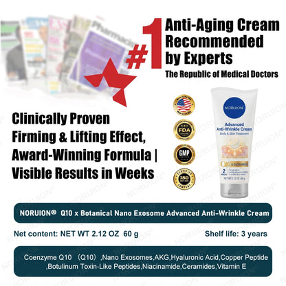 ✨ NORUION®  Q10 x Botanical Nano Exosome Advanced Anti-Wrinkle Cream